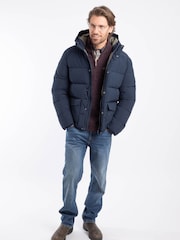 Weird Fish Blue Calderwood Heavyweight Padded Jacket - Image 4 of 8