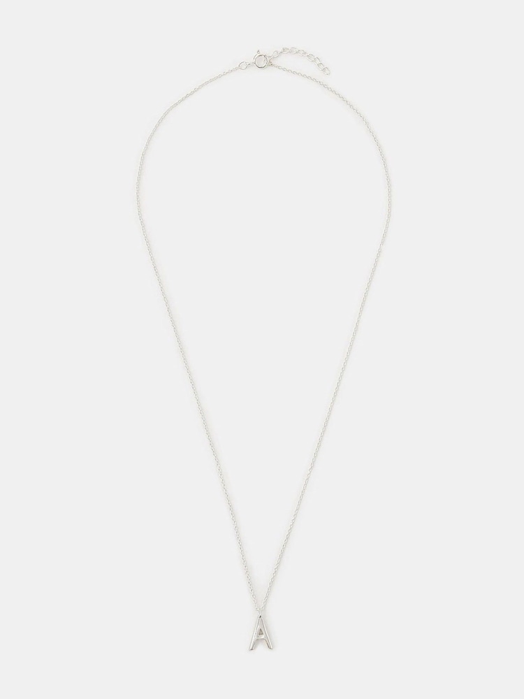 Accessorize 925 Sterling Silver Initial Pendant Necklace - Image 1 of 2 Accessorize 925 Sterling Silver Initial Pendant Necklace - Image 1 of 2