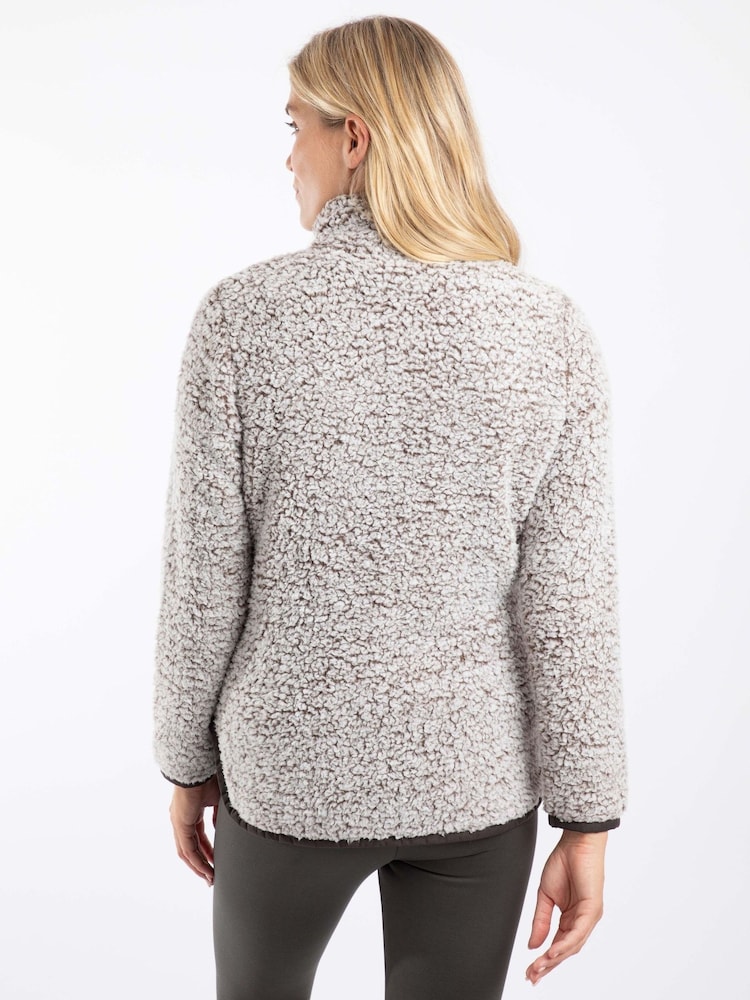 Weird Fish Brown Clove Cosy Full Zip Fleece - Image 2 of 4 Weird Fish Brown Clove Cosy Full Zip Fleece - Image 2 of 4