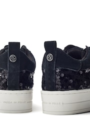 Moda in Pelle Black Buttercupp Sequin Chunky Trainers - Image 3 of 4