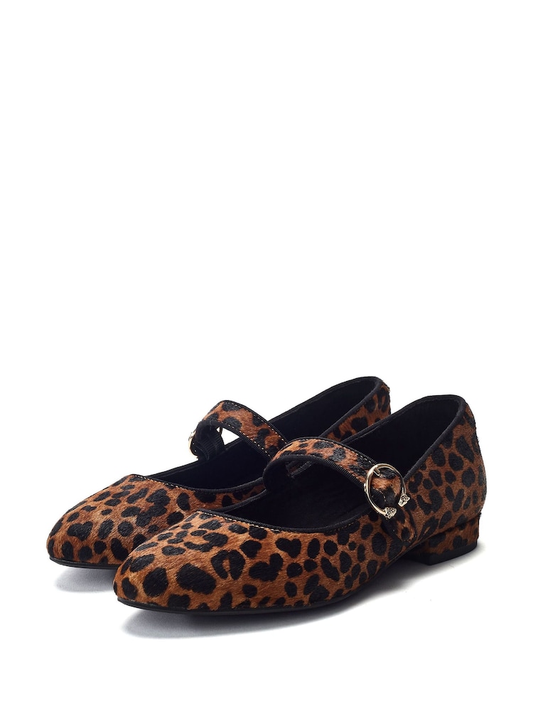 لون بني فاتح حيوان - Moda in Pelle Firuta Flat Maryjane Smart Shoes - صورة 2 من 4 لون بني فاتح حيوان - Moda in Pelle Firuta Flat Maryjane Smart Shoes - صورة 2 من 4