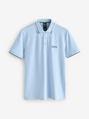 BOSS Blue Paddy Pro Tipped Collar Polo Shirt - Image 1 of 1