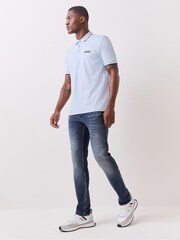 BOSS Blue Paddy Pro Tipped Collar Polo Shirt - Image 2 of 5