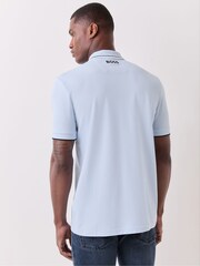 BOSS Blue Paddy Pro Tipped Collar Polo Shirt - Image 3 of 5