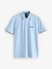 BOSS Blue Paddy Pro Tipped Collar Polo Shirt - Image 5 of 5