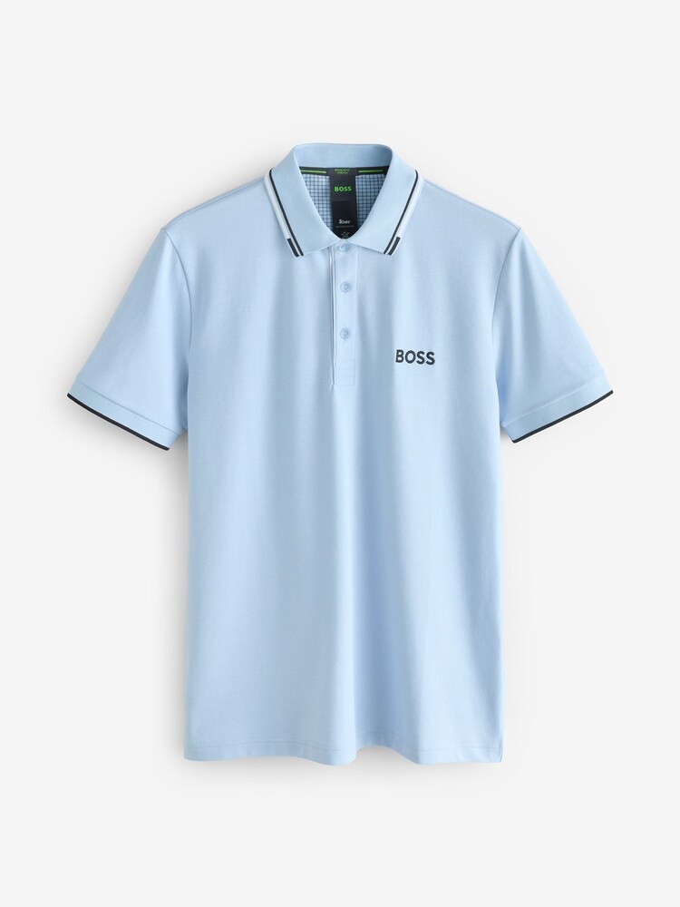 BOSS Blue Paddy Pro Tipped Collar Polo Shirt - Image 5 of 5 BOSS Blue Paddy Pro Tipped Collar Polo Shirt - Image 5 of 5