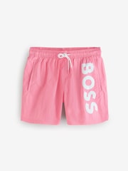 BOSS Pink Octopus Logo Swim Shorts - Image 6 of 6