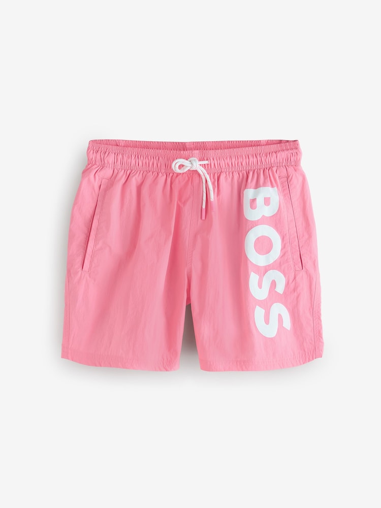 BOSS Pink Octopus Logo Swim Shorts - Image 6 of 6 BOSS Pink Octopus Logo Swim Shorts - Image 6 of 6