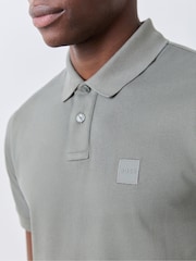 Grau - BOSS Slim Fit Passenger Box Logo Polo-Shirt - Bild 4 von 5