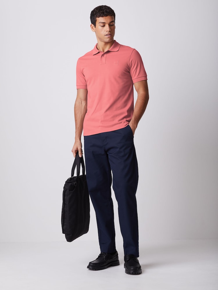 BOSS Pink Slim Fit Passenger Box Logo Polo Shirt - Image 2 of 5