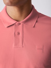 BOSS Pink Slim Fit Passenger Box Logo Polo Shirt - Image 4 of 5