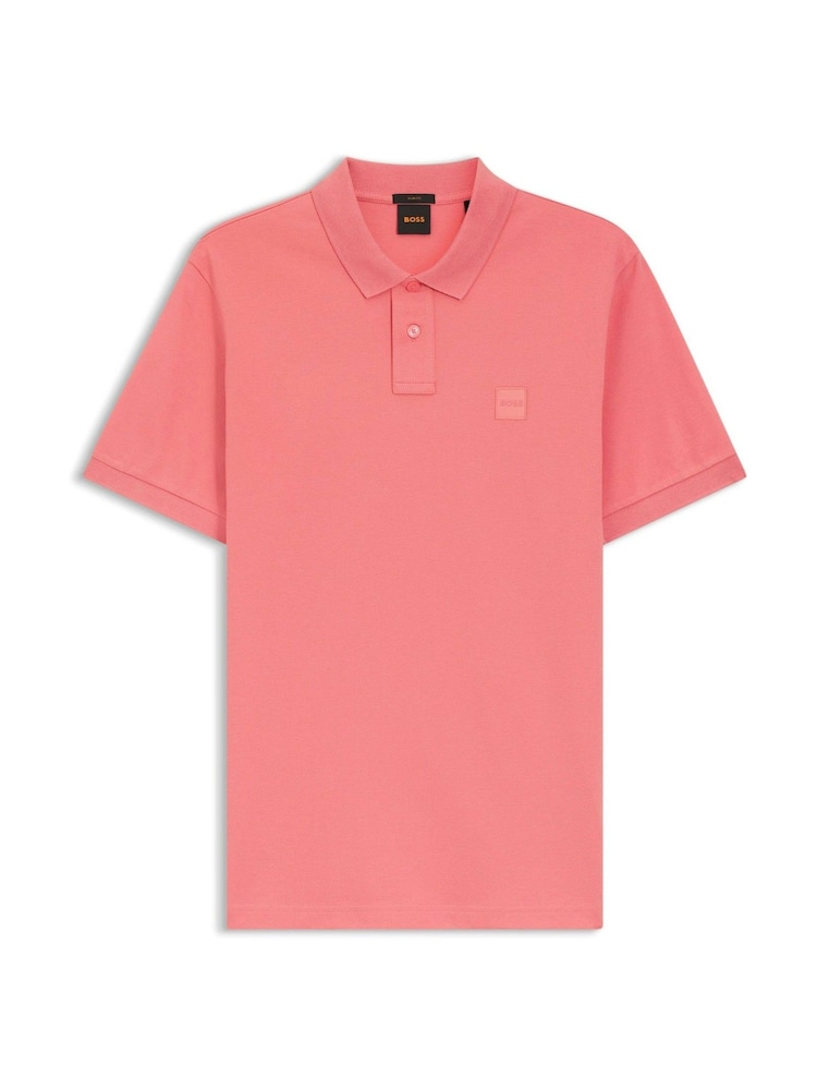 BOSS Pink Slim Fit Passenger Box Logo Polo Shirt - Image 5 of 5