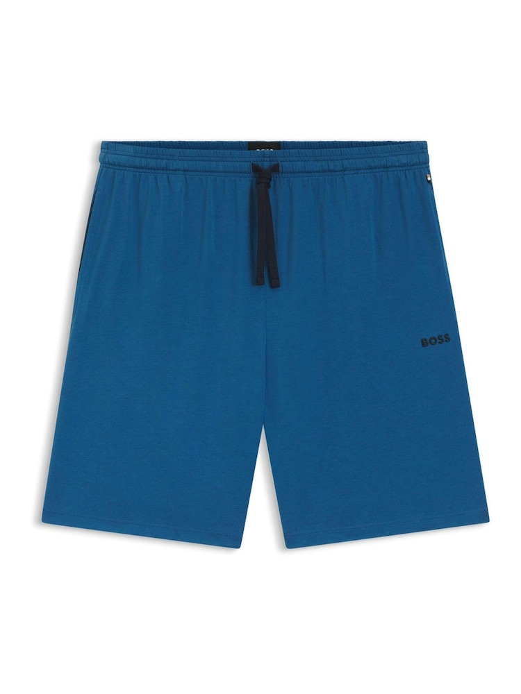 BOSS Sky Blue Regular Fit Logo Stretch Shorts - Image 1 of 1