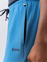 BOSS Sky Blue Regular Fit Logo Stretch Shorts - Image 4 of 5