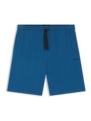 BOSS Sky Blue Regular Fit Logo Stretch Shorts - Image 5 of 5