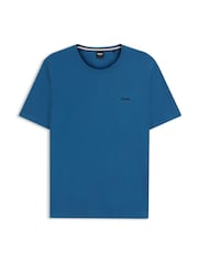 BOSS Blue Stretch Cotton T-Shirt - Image 1 of 1