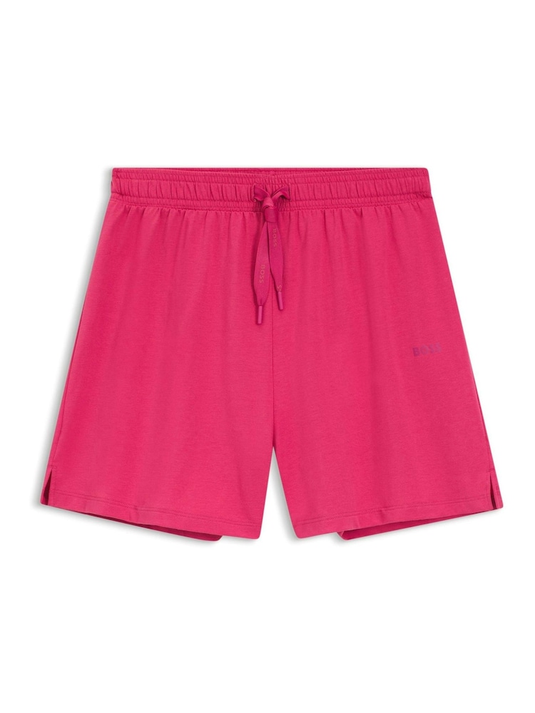 BOSS Pink Logo Jersey Casual Shorts - Image 1 of 1