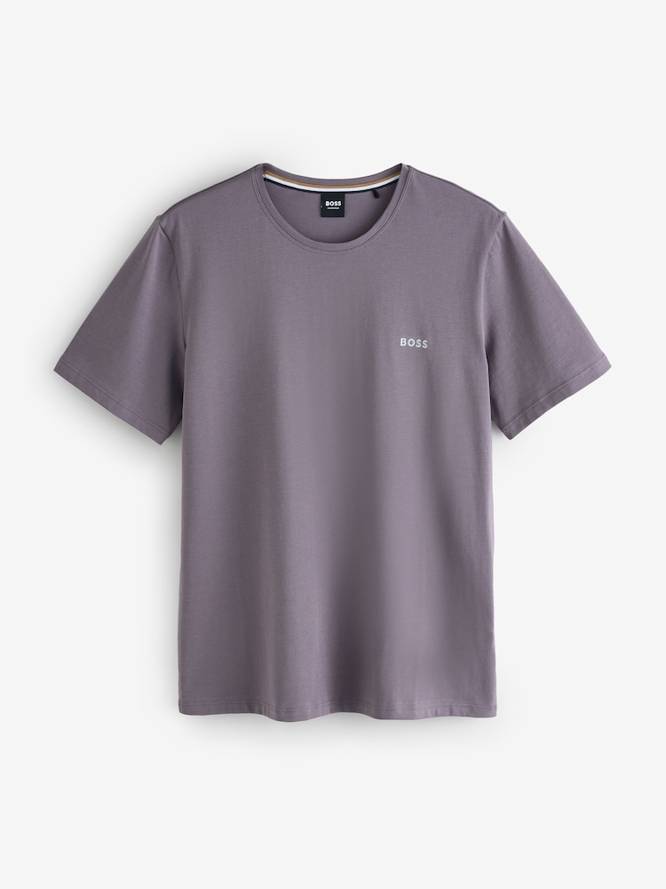 BOSS Purple Stretch Cotton T-Shirt - Image 1 of 1