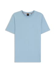 Bleu clair - T-shirt BOSS coupe décontractée avec logo Tales - Image 1 sur 1