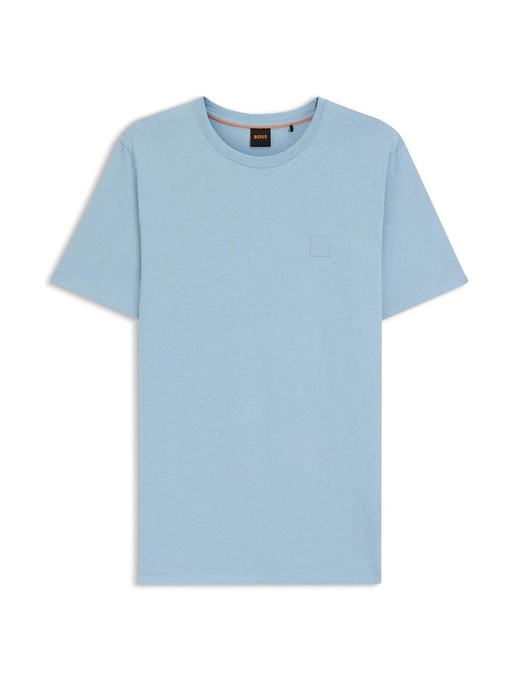 Bleu clair - T-shirt BOSS coupe décontractée avec logo Tales - Image 1 sur 1