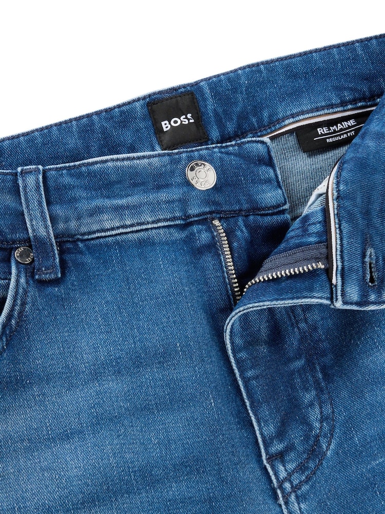 BOSS Blue Re.Maine Regular-Fit Stretch Denim Jeans - Image 3 of 3 BOSS Blue Re.Maine Regular-Fit Stretch Denim Jeans - Image 3 of 3