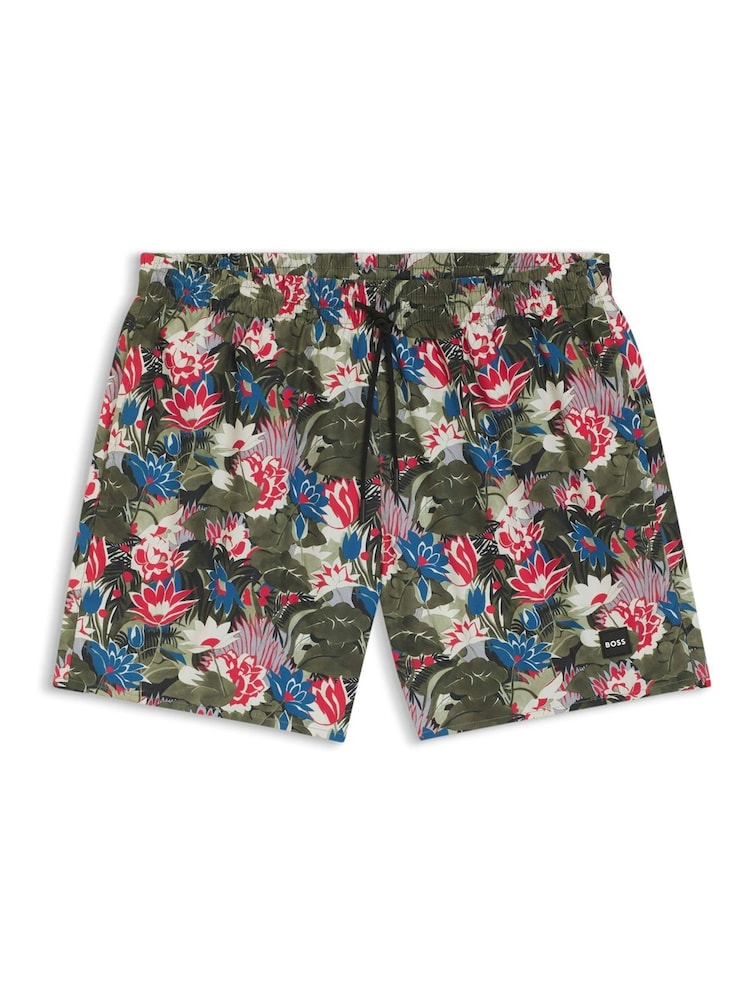 أخضر فاتح - شورت سباحة مطبوع Piranha من BOSS - صورة 5 من 5