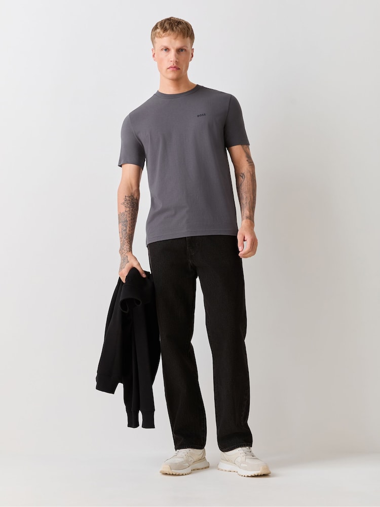 BOSS Dark Grey Regular Fit Logo T-Shirt - Image 2 of 5
