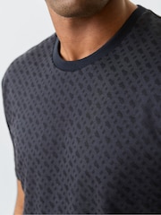 BOSS Blue Relaxed-Fit Logo T-Shirt - Image 4 of 5