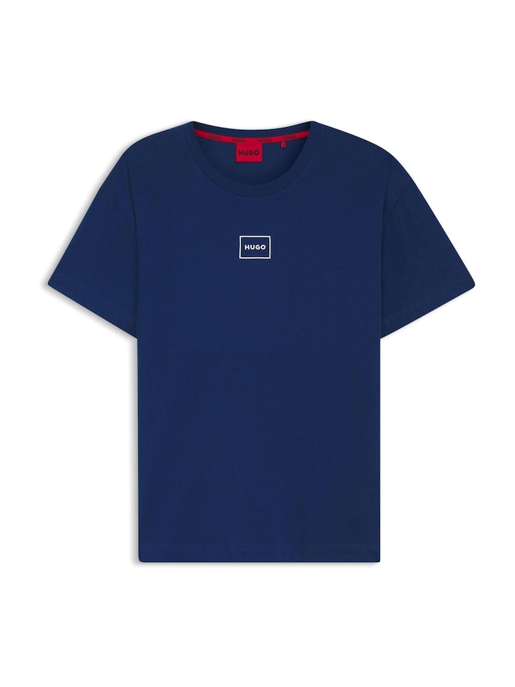 HUGO Blue Laze Box Logo T-Shirt - Image 1 of 1 HUGO Blue Laze Box Logo T-Shirt - Image 1 of 1