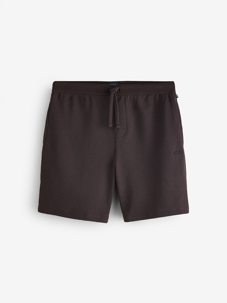 BOSS Light Brown Waffle Shorts - Image 1 of 1
