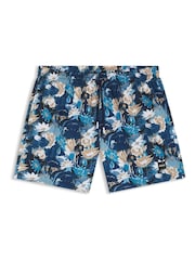 BOSS Blue Piranha Printed Swim Shorts - Image 1 of 1