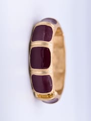 Bibi Bijoux Gold Tone Enamel Bamboo Cuff Bracelet - Image 1 of 2