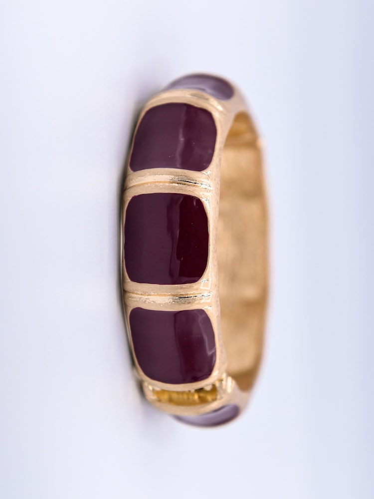 Bibi Bijoux Gold Tone Enamel Bamboo Cuff Bracelet - Image 1 of 2