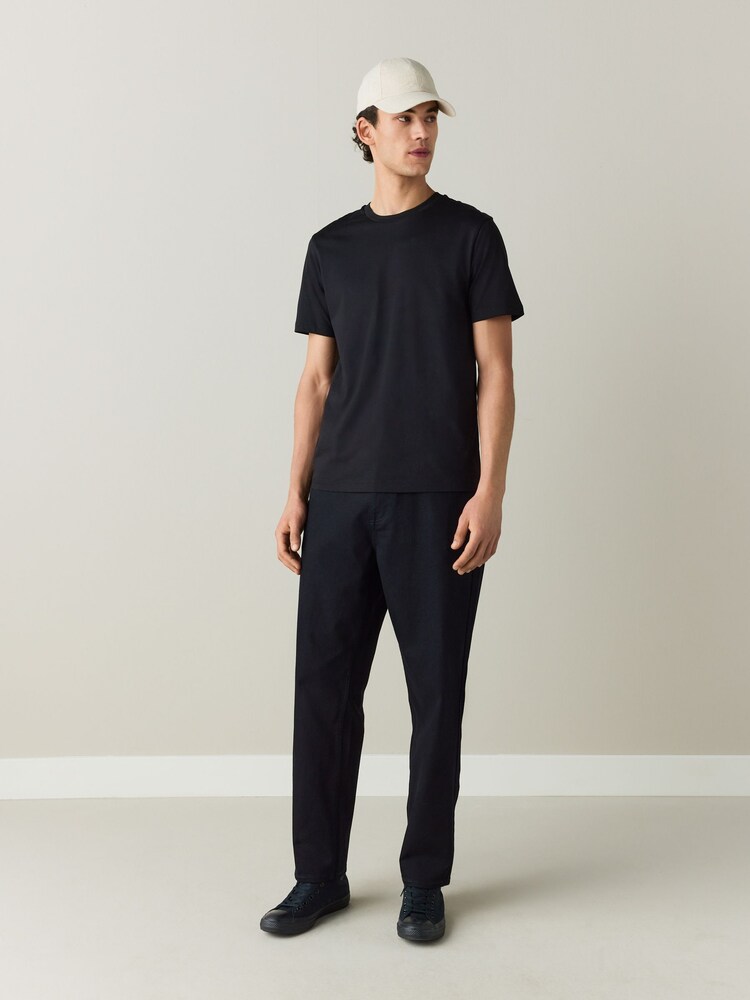 Black Relaxed Tapered Fit Classic Stretch Jeans - Image 2 of 6