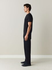 Black Relaxed Tapered Fit Classic Stretch Jeans - Image 3 of 6
