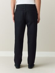 Black Relaxed Tapered Fit Classic Stretch Jeans - Image 4 of 6