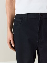 Black Relaxed Tapered Fit Classic Stretch Jeans - Image 5 of 6