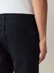Black Relaxed Tapered Fit Classic Stretch Jeans - Image 6 of 6