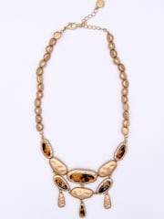 Bibi Bijoux Gold Tone Tortoise Shell Collar Necklace - Image 1 of 2