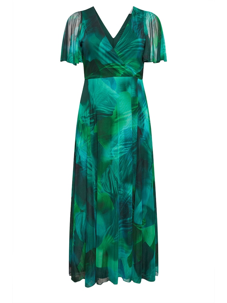 Yours Curve Wrap Angel Sleeve Mesh Maxi Dress - Imagen 5 de 5 Yours Curve Wrap Angel Sleeve Mesh Maxi Dress - Imagen 5 de 5