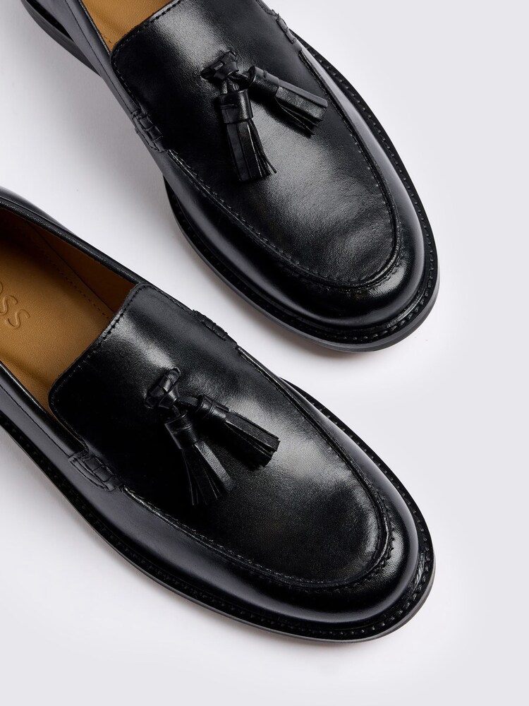 MOSS Black Finchley Leather Loafers - Image 4 of 4 MOSS Black Finchley Leather Loafers - Image 4 of 4