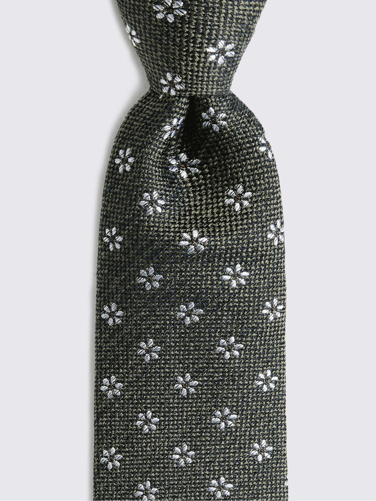 MOSS Green Daisy Tie - Image 2 of 2