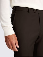 MOSS Brown Tailored Fit Italian Twill Suit Trousers - Image 3 of 3