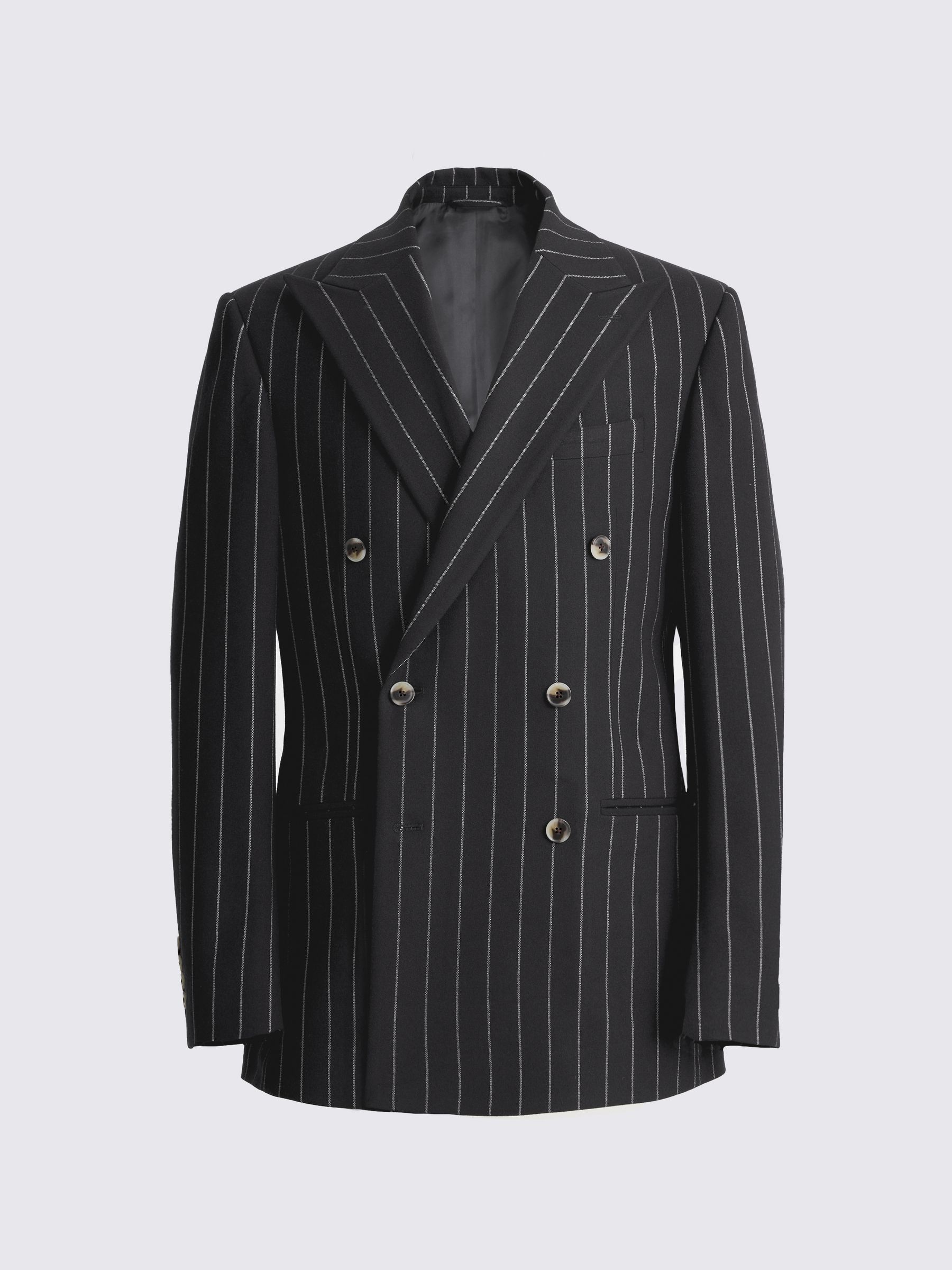 Buy MOSS Navy Stripe Tailored Double Breasted Suit Jacket from the