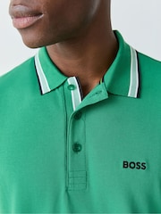 BOSS Green Paddy Tipped Collar Polo Shirt - Image 4 of 6