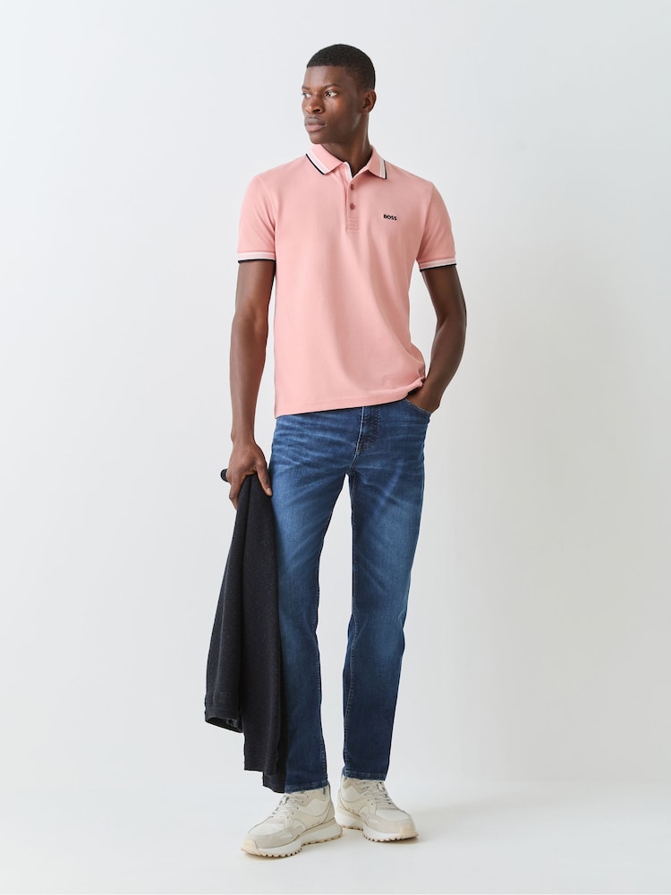 Світло-рожевий - BOSS Сорочка-поло з коміром Paddy - Image 2 of 5