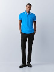 ירוק טורקיז - BOSS חולצת פולו עם עיטור בשולי הצווארון, דגם Paddy - תמונה 2 מתוך 5