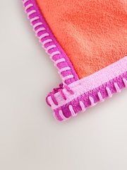 Textured Green/Pink Whipstitch Triangle Bikini Top - Image 10 of 11