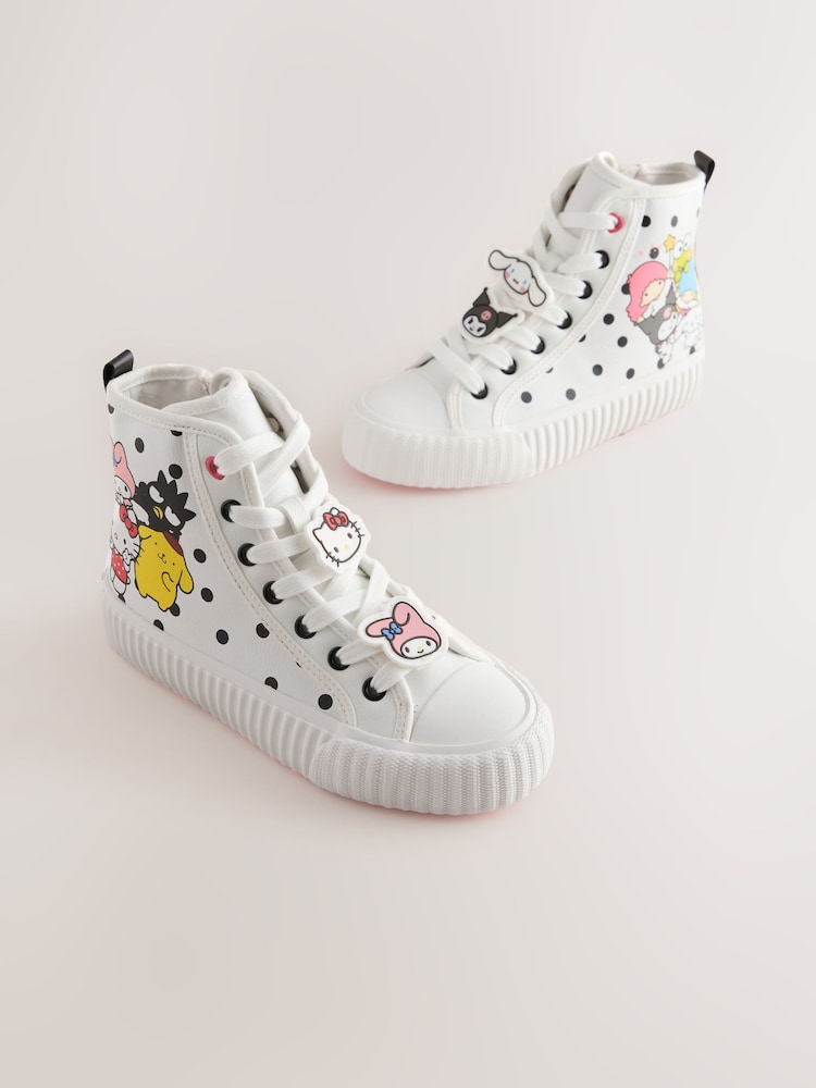 White Hello Kitty & Friends High Top Trainers - Image 1 of 5 White Hello Kitty & Friends High Top Trainers - Image 1 of 5