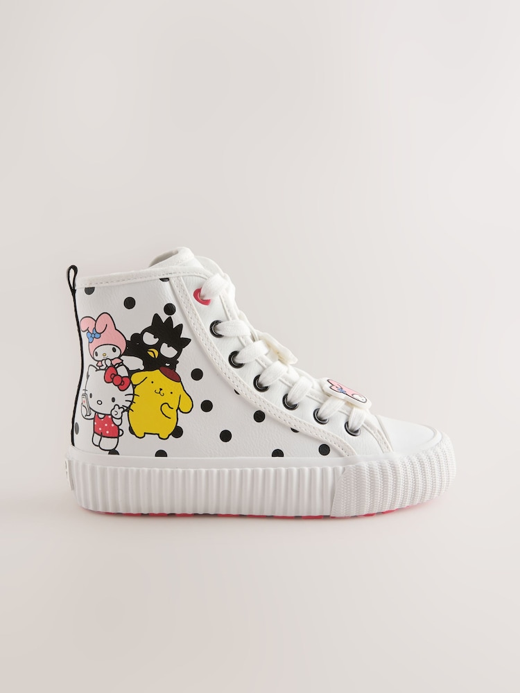 White Hello Kitty & Friends High Top Trainers - Image 2 of 5 White Hello Kitty & Friends High Top Trainers - Image 2 of 5